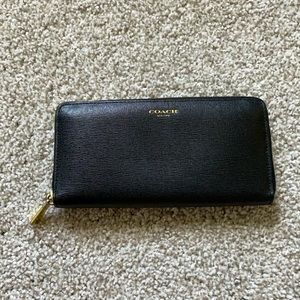Coach long black wallet